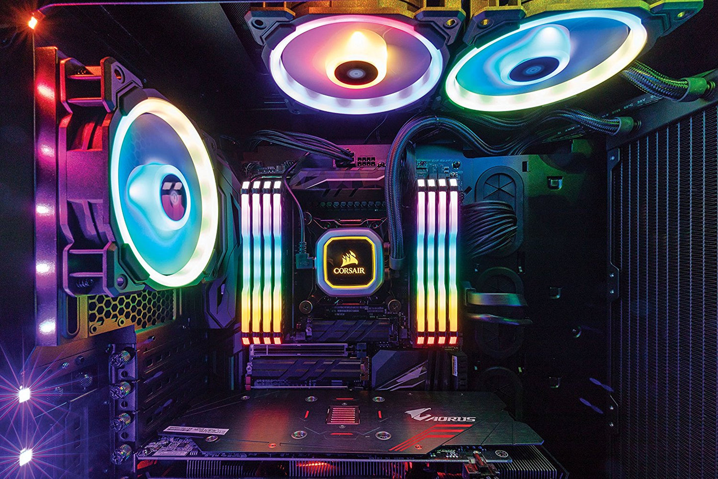 CORSAIR Vengeance RGB PRO 16GB (2x8GB) DDR4 3200MHz C16 LED Desktop Memory - Black