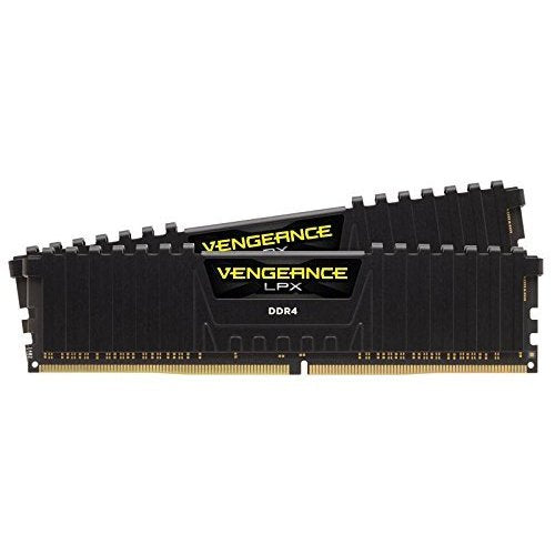 Corsair Vengeance LPX 16GB (2x8GB) DDR4 DRAM 2400MHz C16 Desktop Memory Kit - Black (CMK16GX4M2A2400C16)