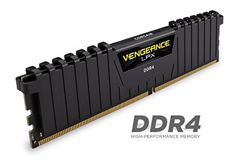 Corsair Vengeance LPX 16GB (2x8GB) DDR4 DRAM 2400MHz C16 Desktop Memory Kit - Black (CMK16GX4M2A2400C16)