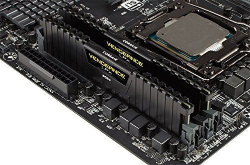 Corsair Vengeance LPX 16GB (2x8GB) DDR4 DRAM 2400MHz C16 Desktop Memory Kit - Black (CMK16GX4M2A2400C16)