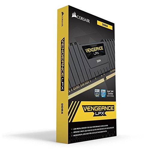 Corsair Vengeance LPX 16GB (2x8GB) DDR4 DRAM 2400MHz C16 Desktop Memory Kit - Black (CMK16GX4M2A2400C16)