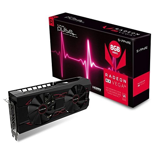 Sapphire 11276-02-40G Radeon Pulse RX Vega 56 8GB HBM2 Dual HDMI/DP (UEFI) PCI-E Graphics Card