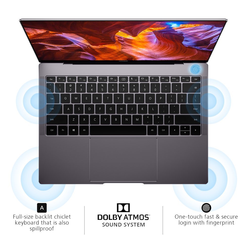 Huawei MateBook X Pro Signature Edition Thin & Light Laptop, 13.9" 3K Touch, 8th Gen i7-8550U, 16 GB RAM, 512 GB SSD, GeForce MX150, 3:2 Aspect Ratio, Office 365 Personal, Space Gray - Mach-W29C