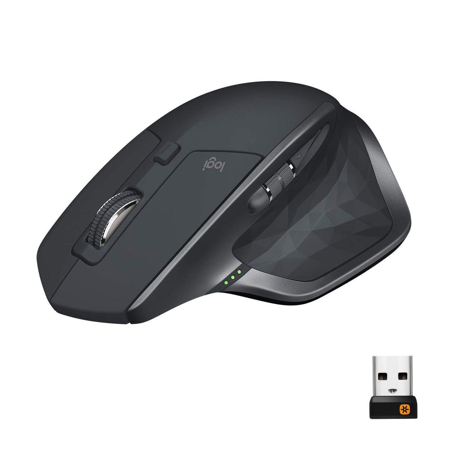 Logitech MX Master 2S Wireless Mouse – Use on Any Surface, Hyper-Fast Scrolling, Ergonomic Shape, Rechargeable, Control up to 3 Apple Mac and Windows Computers (Bluetooth or USB), Graphite