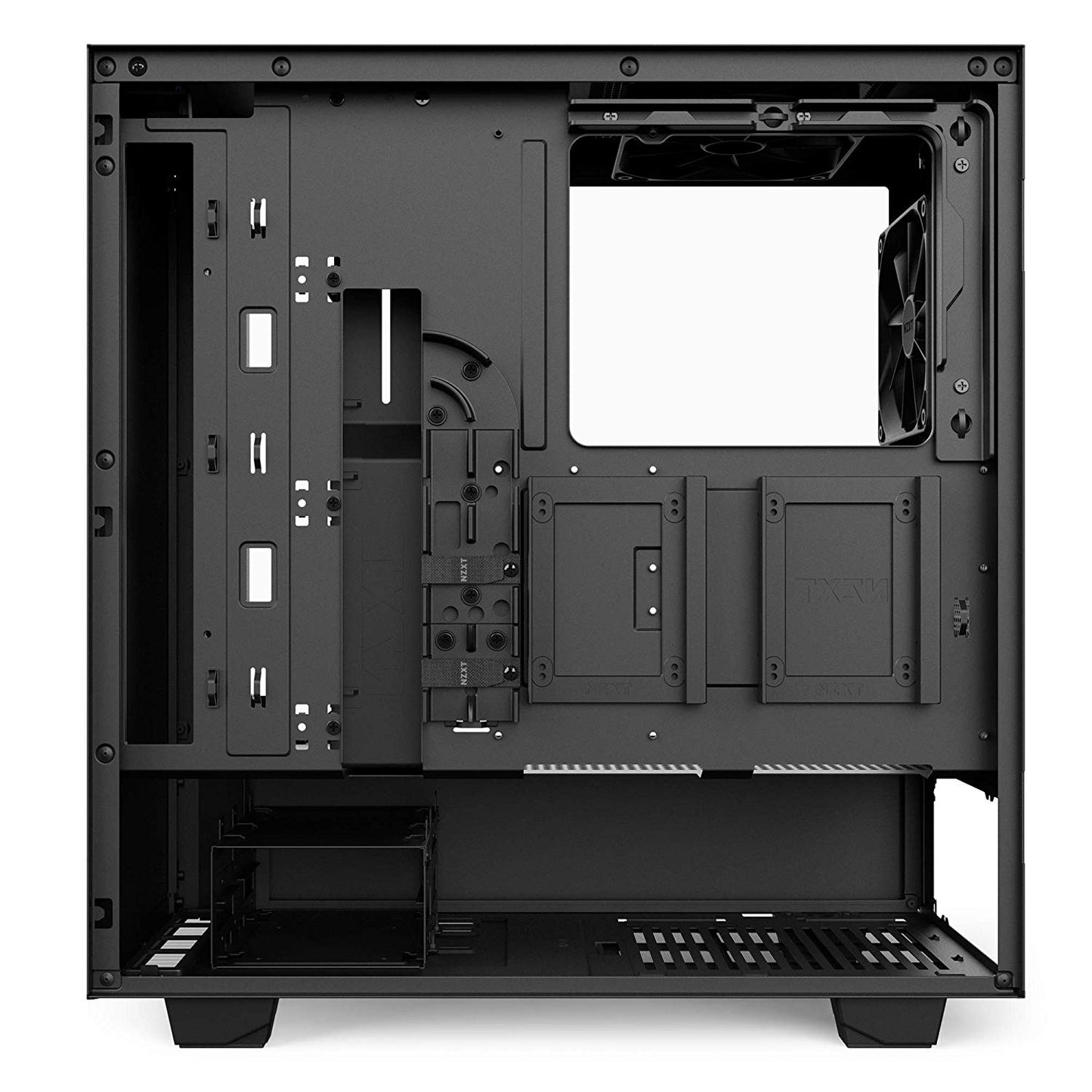 NZXT H500 – Compact ATX Mid-Tower Case – Tempered Glass Panel – All-Steel Construction – Enhanced Cable Management System – Water-Cooling Ready - Black