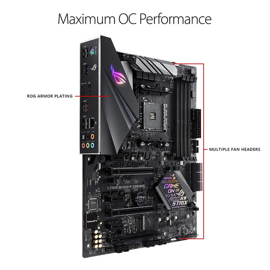 ASUS ROG Strix B450-F Gaming Motherboard (ATX) AMD Ryzen 2 AM4 DDR4 DP HDMI M.2 USB 3.1 Gen2 B450