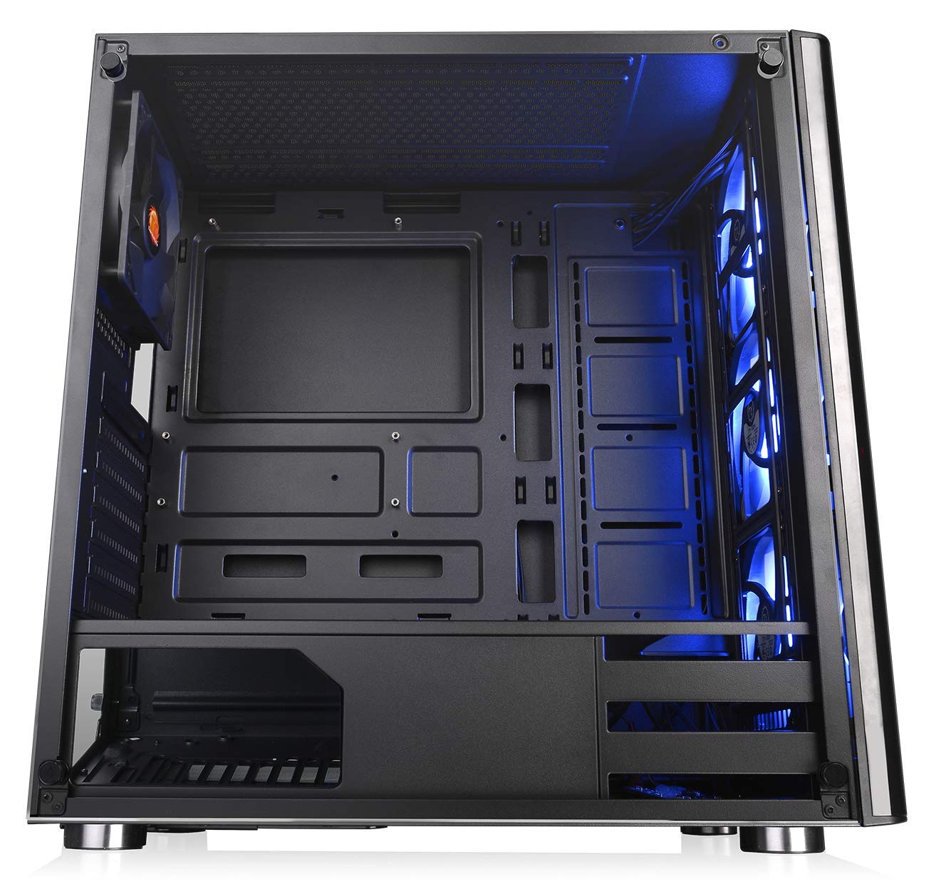 Thermaltake V200 Tempered Glass RGB Edition 12V MB Sync Capable ATX Mid-Tower Chassis with 3 120mm 12V RGB Fan + 1 Black 120mm Rear Fan Pre-Installed CA-1K8-00M1WN-01