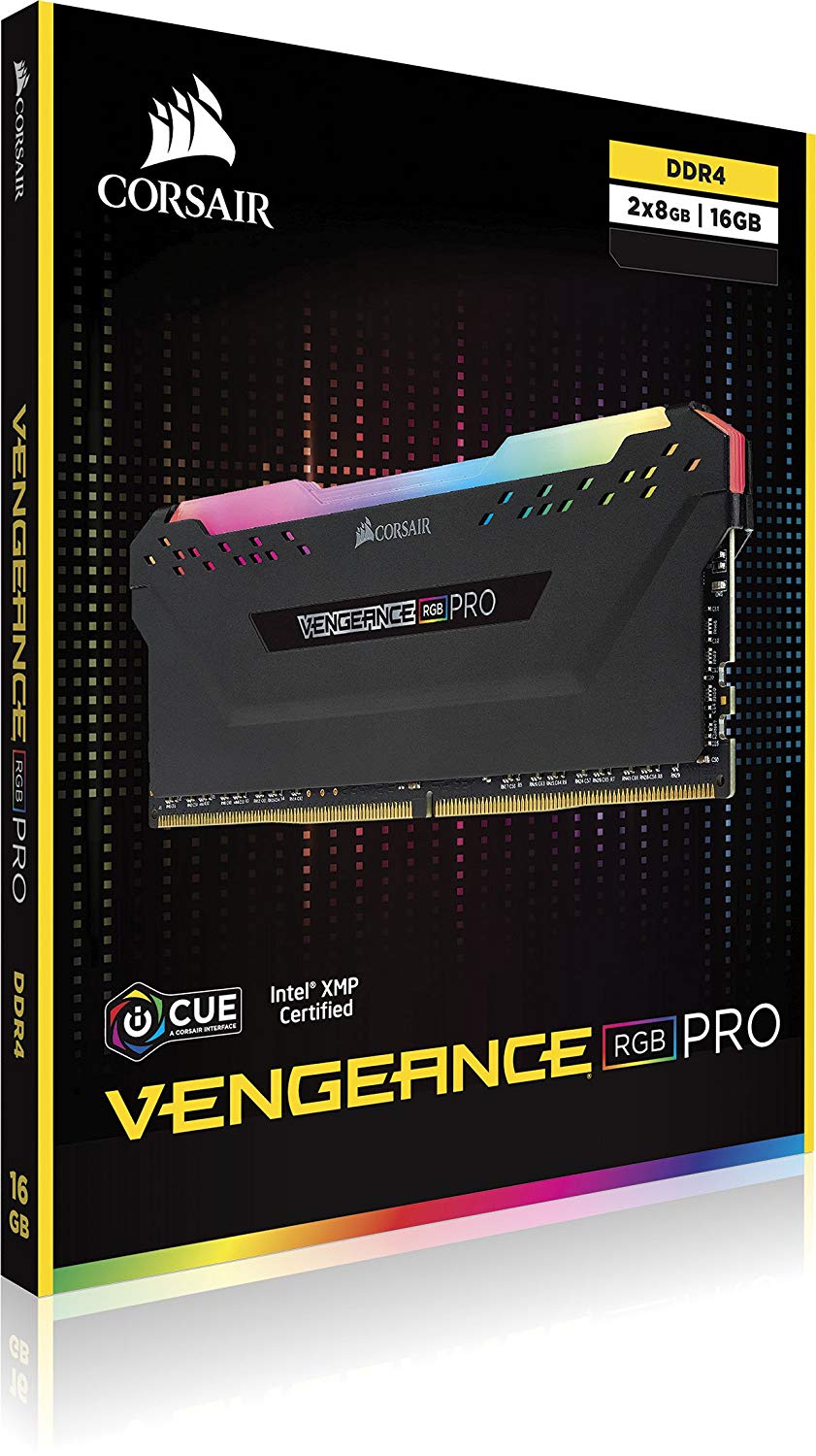 CORSAIR Vengeance RGB PRO 16GB (2x8GB) DDR4 3200MHz C16 LED Desktop Memory - Black