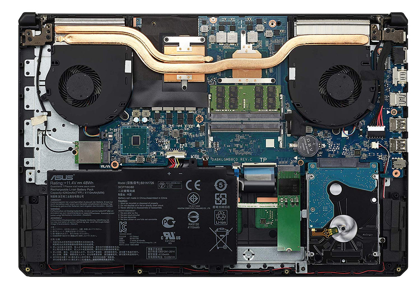 ASUS TUF Gaming Laptop FX504 15.6” 3ms Full HD IPS-level, Intel Core i5-8300H Processor, NVIDIA GeForce GTX 1060, 8GB DDR4, 256GB M.2 SSD, Gigabit WiFi, Windows 10 - FX504GM-WH51