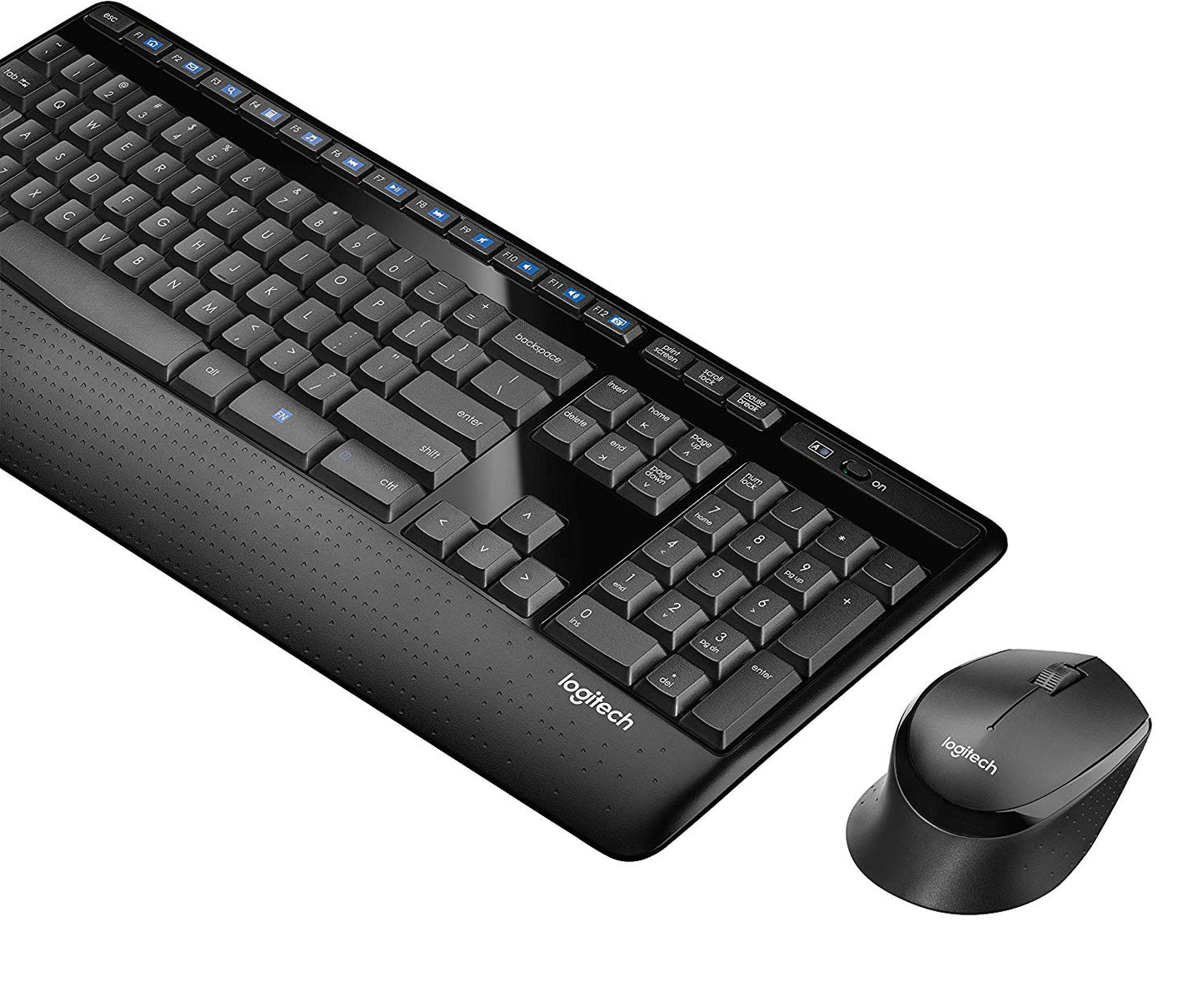 Logitech MK345 Wireless Combo – Full-sized Keyboard with Palm Rest and Comfortable Right-Handed Mouse