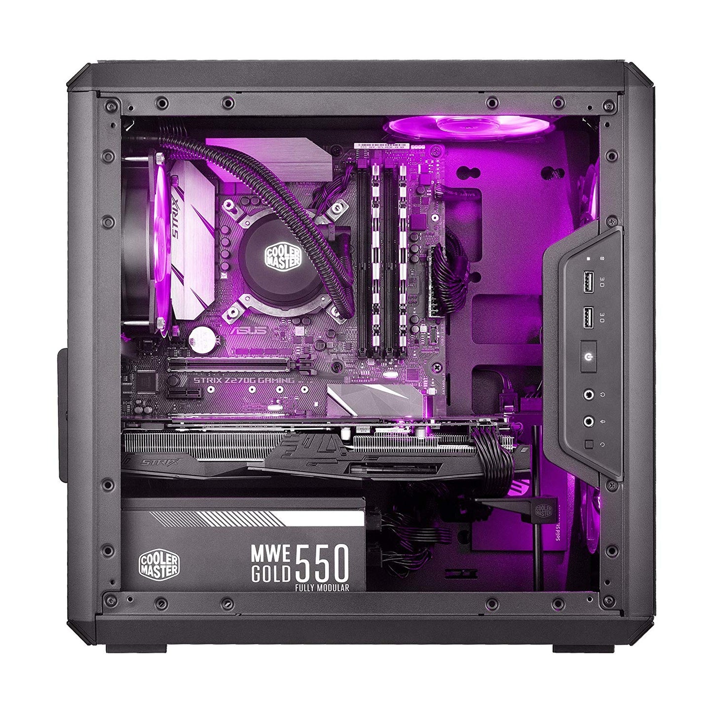 MasterBox Q300L mATX Case w/Magnetic Design Dust Filter, Transparent Acrylic Side Panel, Air Flow Performance by Cooler Master